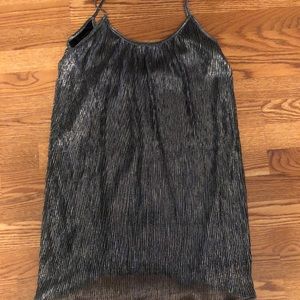 Silver and black short dress